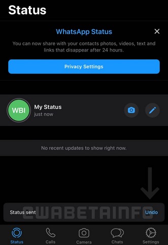 You Might Be Able to Quickly "Undo" a WhatsApp Status Soon