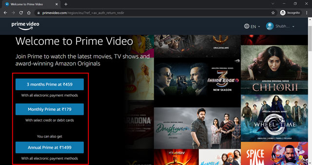 three plans from amazon prime - you can choose to attend harry potter reunion in india