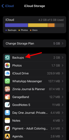 iphone backups icloud