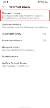 Clear Watching History On Youtube App