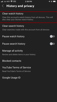 Cleasr Youtube Watching History On Android