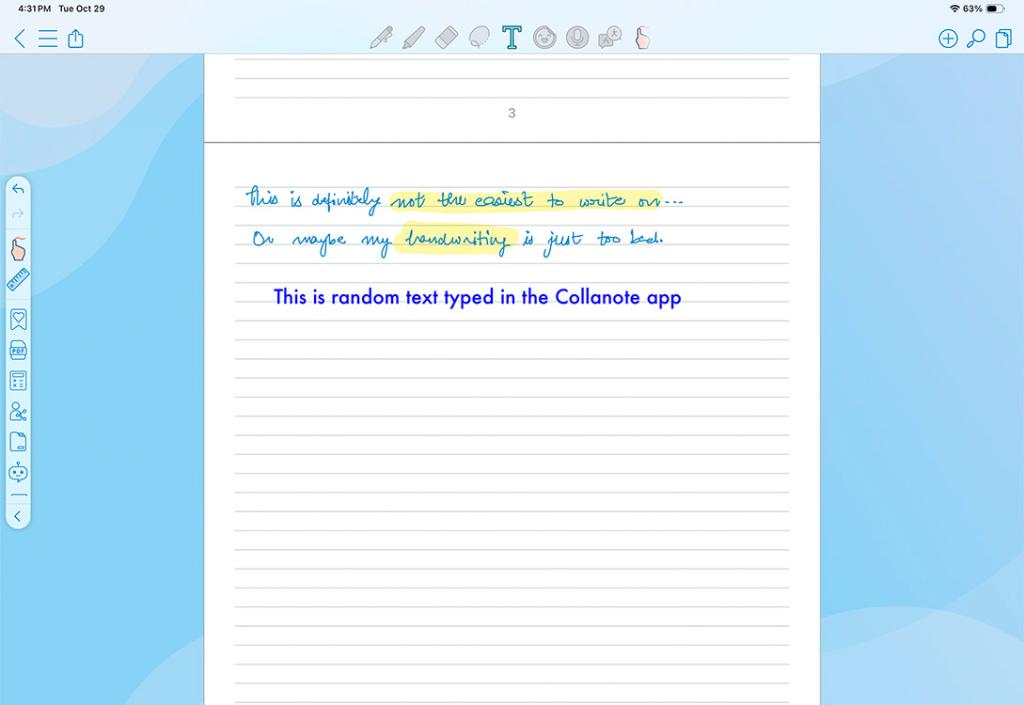 Collanote iPad note taking app