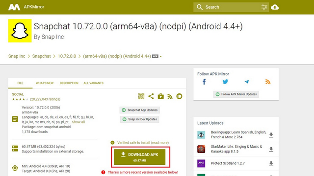 download snapchat apk