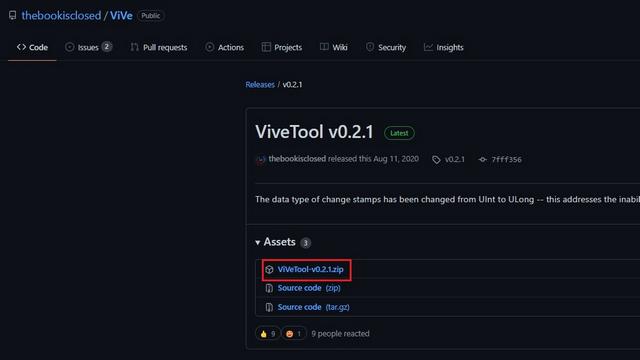 Vivetool