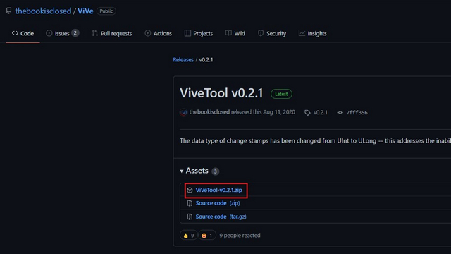 download vivetool