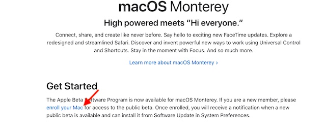 register your Mac beta program for macOS 