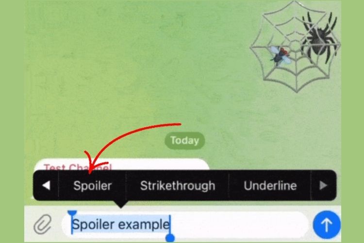 Telegram hide spoiler