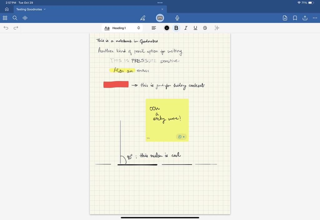 Goodnotes 6 app in iPad Pro