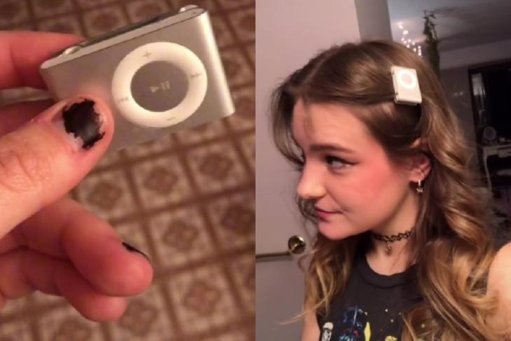 TikToker Uses iPod Shuffle as a Hair Clip; Video Goes Viral