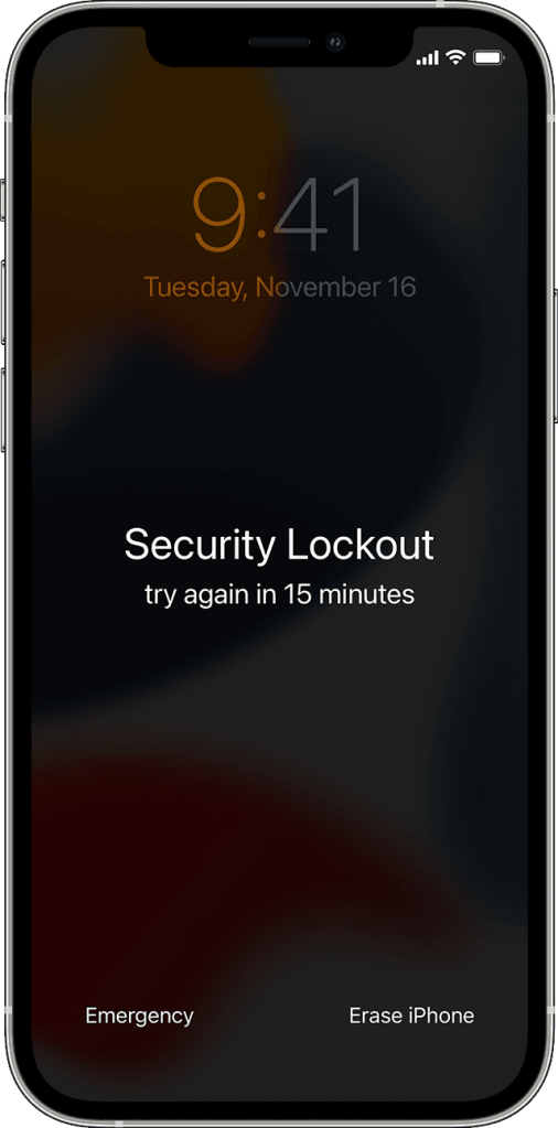 security lockout mode iphone