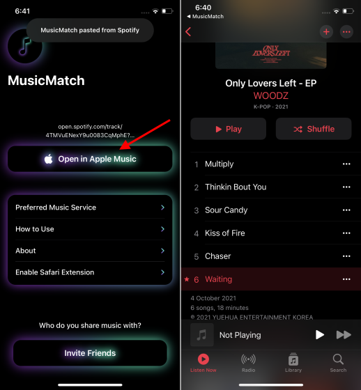 Ouvrir Le Lien Spotify Dans Apple Music