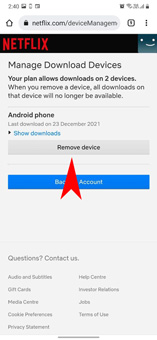remove device from netflix app
