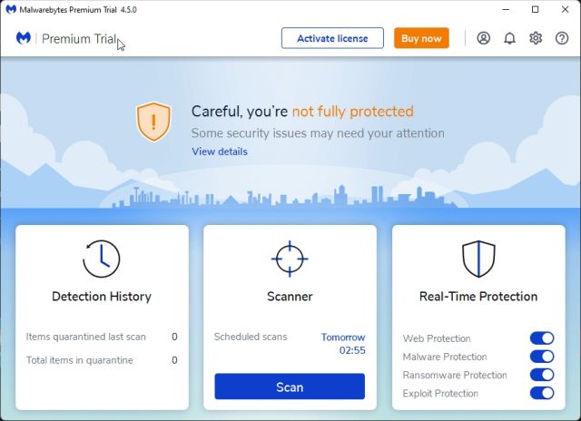 2. Malwarebytes أفضل أدوات إزالة البرامج الضارة لنظام التشغيل Windows 11