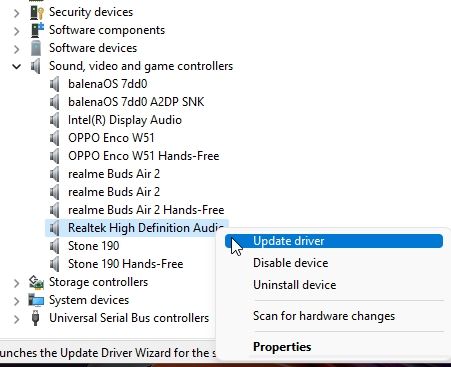 7. Reinstall the audio driver