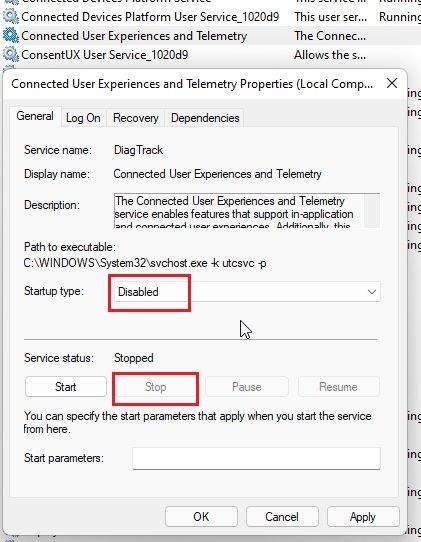 2. Disable Connected User Experiences and Telemetry