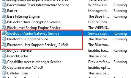 2. Enable Bluetooth Services