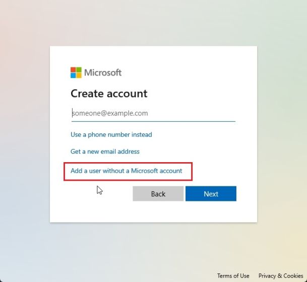 offline account windows 11