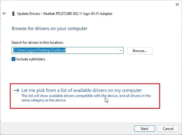 6. Update the WiFi Driver