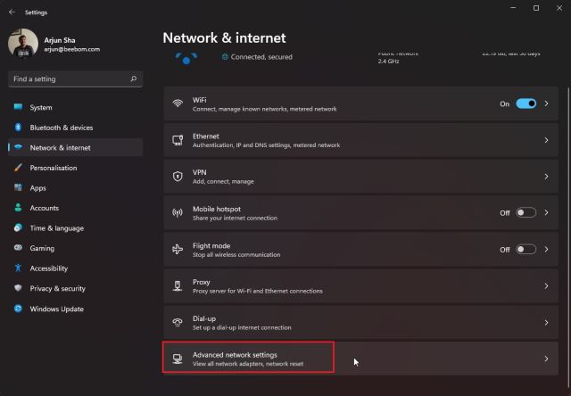 9. Reset Network Settings