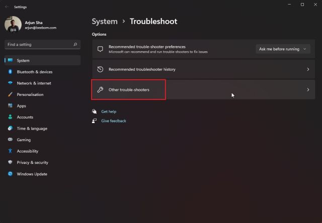 8. Run Bluetooth Troubleshooter