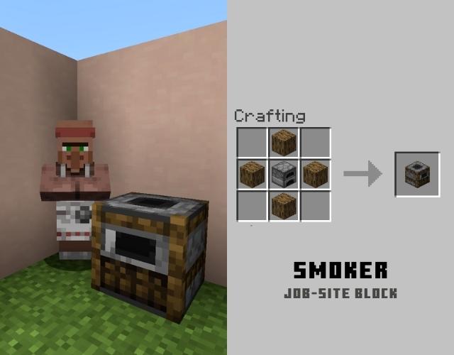 Boucher avec fumeur dans Minecraft