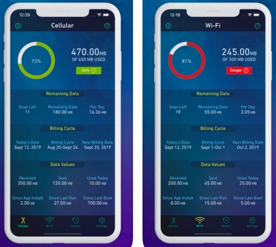 Data Usage Plus for iPhone and iPad 