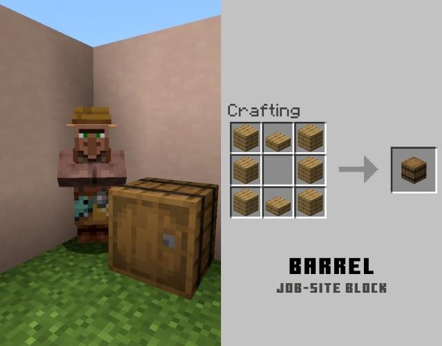 Fisherman with barrel in All Minecraft Villager Jobs