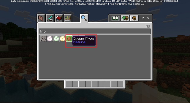 Frog egg in Minecraft 1.19