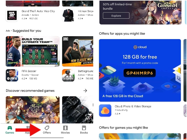 Google Play is getting an 'Offers' tab to display deals on games