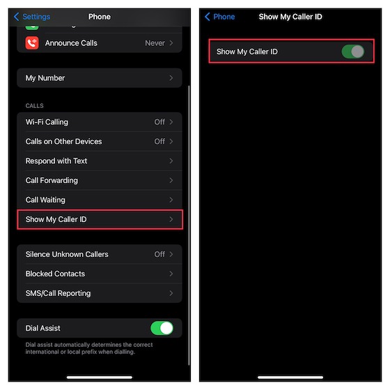 Hide Caller ID on iPhone 