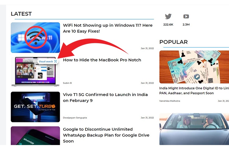 How To Enable/ Disable Visual Search Button In Microsoft Edge | Beebom