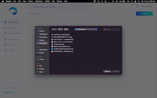 Icedrive cloud storage