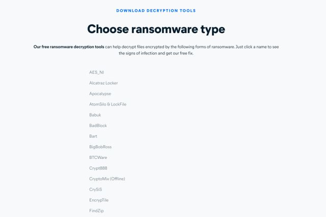 7. Avast Ransomware Decryption Tool
