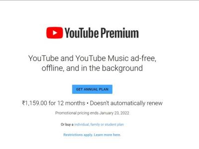 YouTube Is Offering a New Annual Plan for Its Premium, Music Subscription at a Discounted Price
