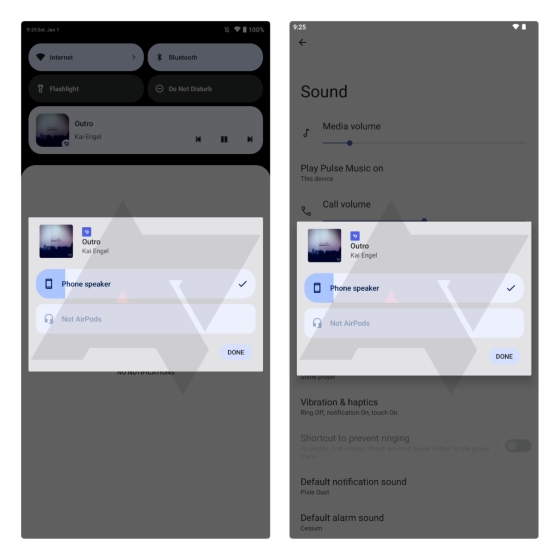 android 13 redesigned output picker