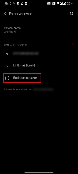 connect speaker via bluetooth