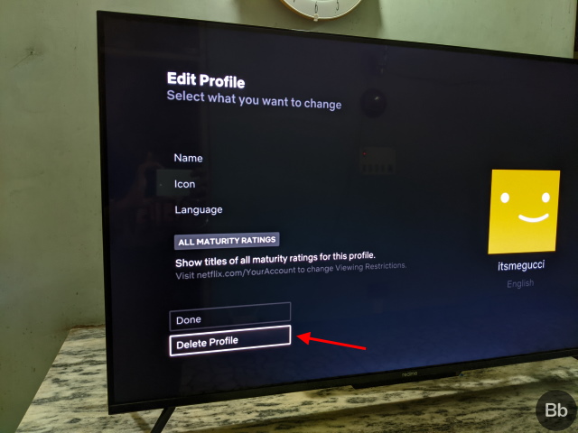 delete netflix profile on smart TV - 3