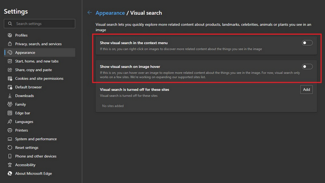 How To Enable/ Disable Visual Search Button In Microsoft Edge | Beebom