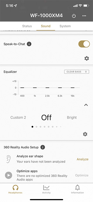 Equalizer Settings Wf1000Xm4