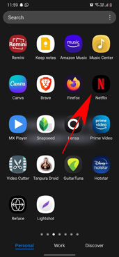 find netflix app on android