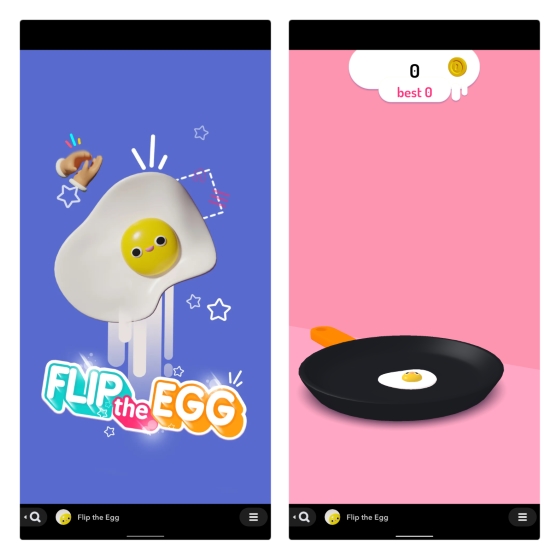 flip the egg - Best Snapchat Games
