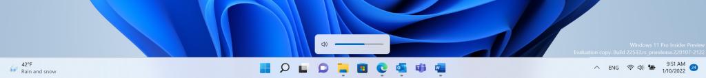 windows 11 new volume indicator in new build 22533