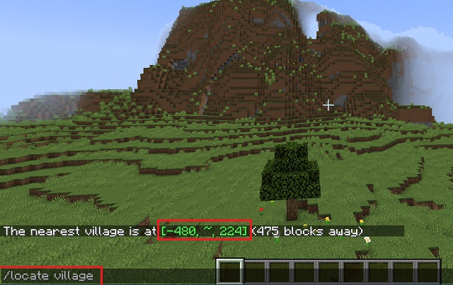 locate village command in Minecraft