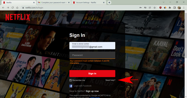 need help button on netflix