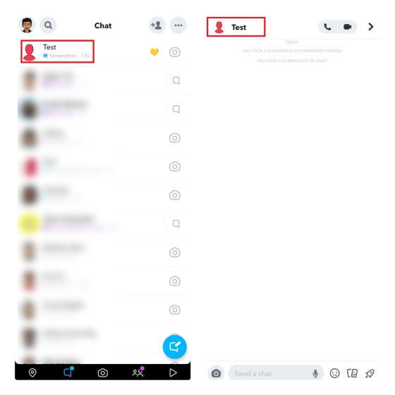 open profile screen
