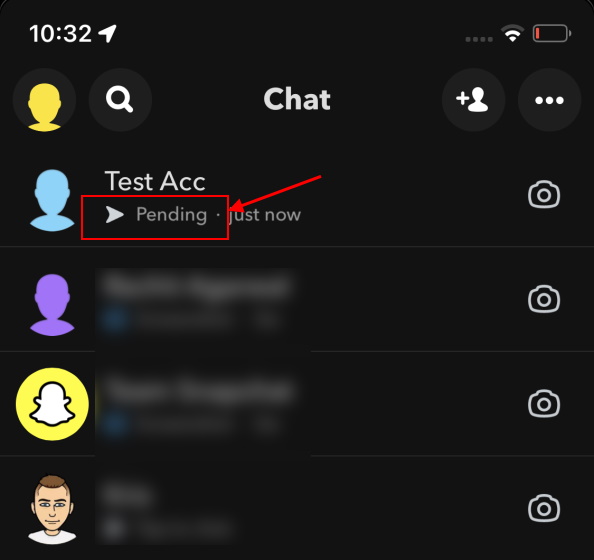 pending message on snapchat