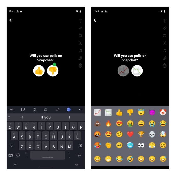 pick emoji for poll answers