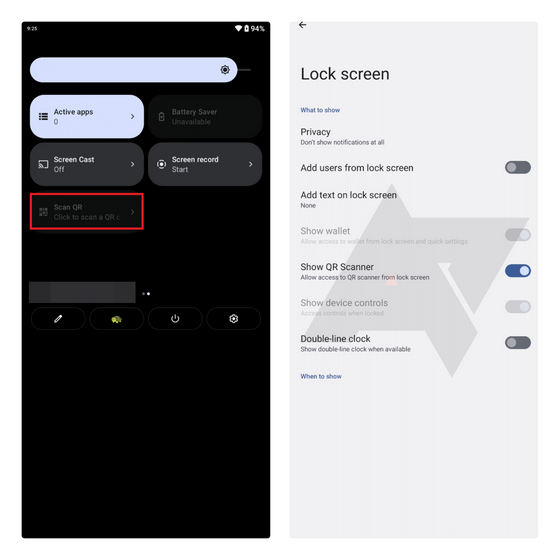 qr code scanning Android 13