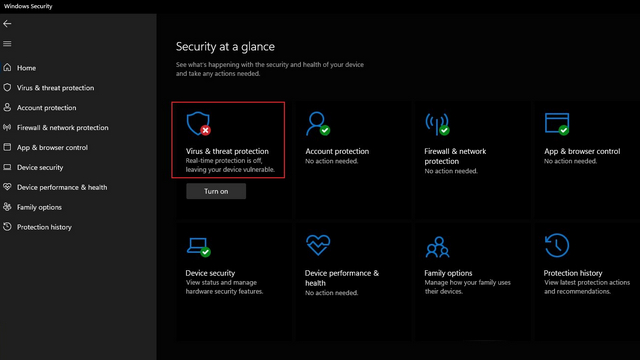 re-enable virus and threat protection - Disable Windows Defender Windows 11