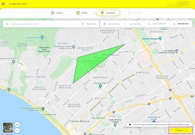 set geofence in the map